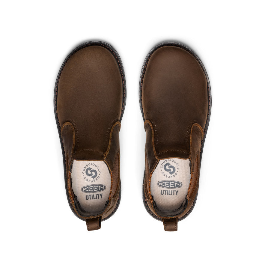 Women's San Jose Chelsea 90° Heel Boot (Aluminum Toe) | Cascade Brown/Black - Image 4