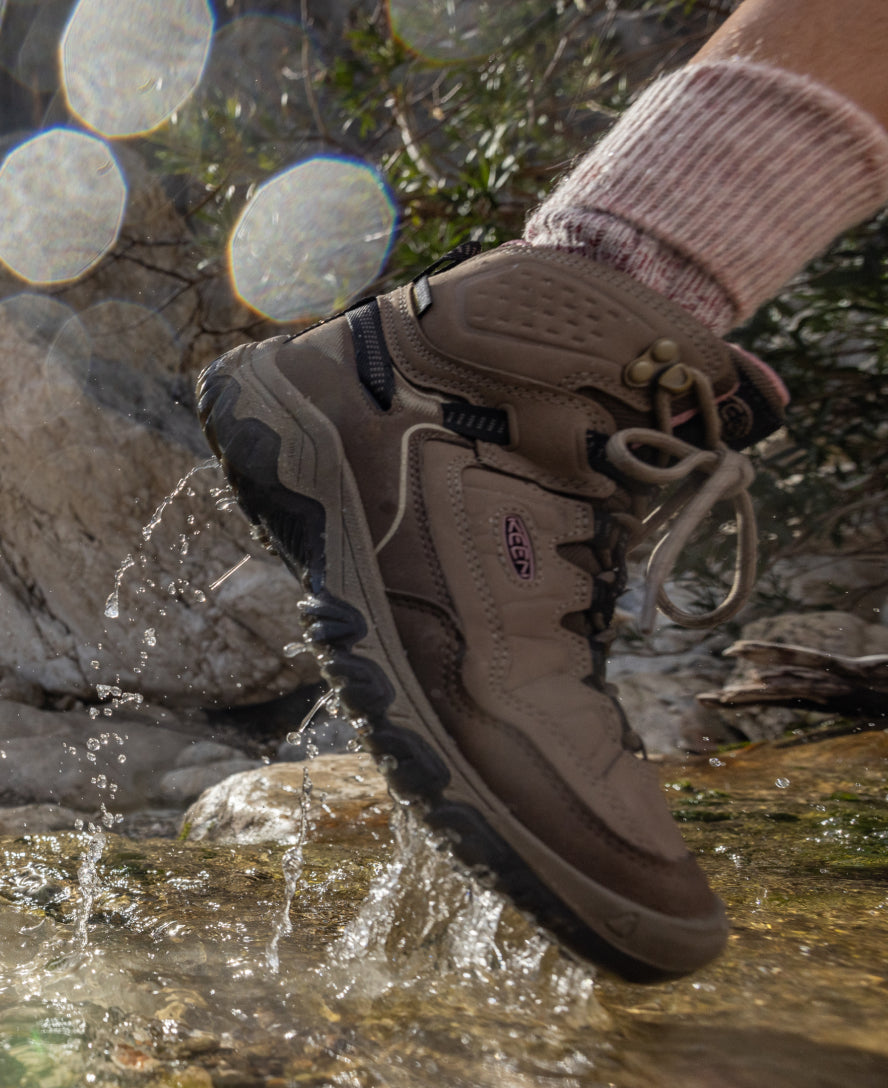 Women's Targhee IV Waterproof Hiking Boot | Bison/Beaujolais - Image 8